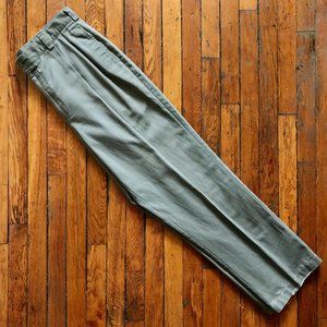 Vintage 80s Tommy Hilfiger Men Beige Khaki Grey Pleated High Rise Wide Leg Pants